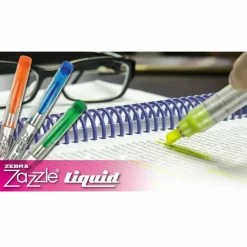 Zebra Pen Zazzle Brights All-Purpose Highlighters, Pack Of 10, Chisel Point, Assorted Colors