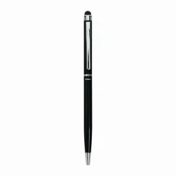 Zebra Pen Retractable Ballpoint Pen With Stylus, Fine Point, 0.7 mm, Black Barrel, Black Ink
