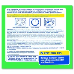 Zep Acidic Toilet Bowl Cleaner, Mint Scent, 32 oz Bottle