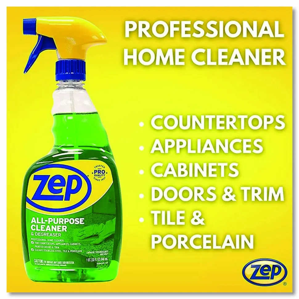 Zep All-Purpose Cleaner/Degreaser - Ready-To-Use - 32 fl oz (1 quart) - Green - 12 / Carton
