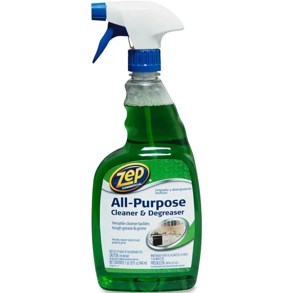 Zep All-Purpose Cleaner/Degreaser - Ready-To-Use - 32 fl oz (1 quart) - Green - 12 / Carton