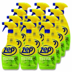 Zep Commercial Mold Stain and Mildew Stain Remover, 32 oz Spray Bottle, 12/Carton