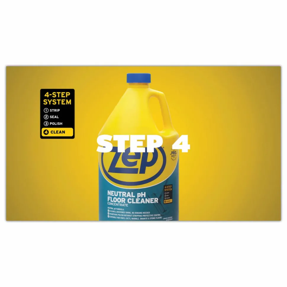 Zep Commercial Neutral Floor Cleaner, Fresh Scent, 1 gal Bottle