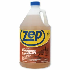 Zep Hardwood & Laminate Floor Cleaner - 128 fl oz (4 quart) - Fresh Scent - Non-sticky - Brown Bottle - 4 / Carton