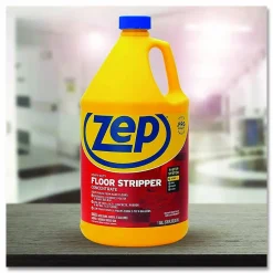 Zep Heavy-Duty Floor Stripper - Concentrate - 128 fl oz (4 quart) - Heavy Duty, Fast Acting - Blue - 4 / Carton