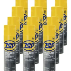 Zep Stainless Steel Polish - 14 fl oz (0.4 quart) - Rust Resistant, Corrosion Resistant, Fade Resistant - Chrome, Black - 12 / Carton