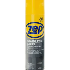 Zep Stainless Steel Polish - 14 fl oz (0.4 quart) - Rust Resistant, Corrosion Resistant, Fade Resistant - Chrome, Black - 12 / Carton