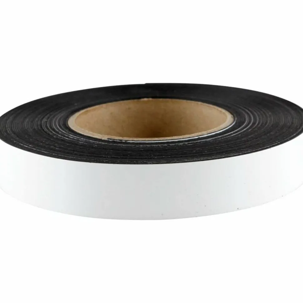Zeus Magnetic Labeling Tape, 1" x 50', White