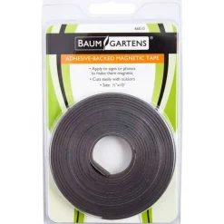 Zeus Magnetic Labeling Tape, 1/2" x 10', Black