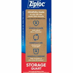 Ziploc Brand Seal Top Quart Storage Bags, 48 Bags
