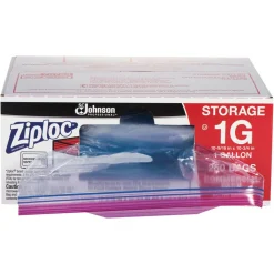 Ziploc Double Zipper Storage Bags, Triple System Seal, Gallon, 10.56