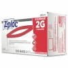 Ziploc Double Zipper Storage Bags, 2 Gallon, 15" x 13", Clear, 100/Carton