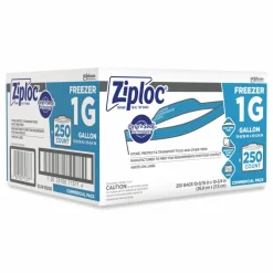 Ziploc Freezer And Storage Bags, 1 Gallon, Box Of 250 Bags
