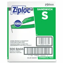 Ziploc Resealable Sandwich Bags, 6.5