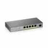 ZYXEL GS1350-6HP 5-Port Gigabit Smart Nebula Cloud Managed PoE Switch | 3 PoE+ / 2 PoE++ Ports at 60W with 1 SFP Uplink