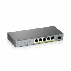 ZYXEL GS1350-6HP 5-Port Gigabit Smart Nebula Cloud Managed PoE Switch | 3 PoE+ / 2 PoE++ Ports at 60W with 1 SFP Uplink