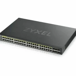 ZYXEL GS1920-48HPv2 48-Port Gigabit Smart Nebula Cloud Managed PoE Switch | 48 PoE+ Ports at 375W with 2 SFP Uplinks | TAA Compliant